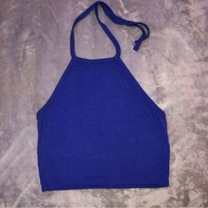 Blue forever 21 sleeveless crop top